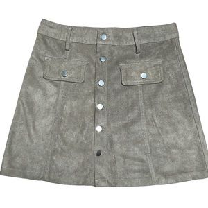 High Waisted Suede Skirt